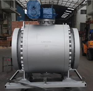 Nylon Seated Full Bore Ball Valve, DN750, Gear Op